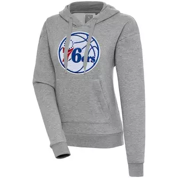 Пуловер с капюшоном Antigua Philadelphia 76Ers, серый