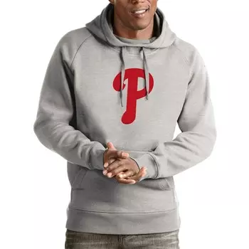 Пуловер с капюшоном Antigua Philadelphia Phillies, серый