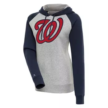 Пуловер с капюшоном Antigua Washington Nationals, серый