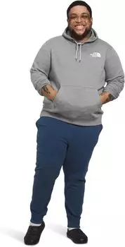 Пуловер с капюшоном Big & Tall Box NSE The North Face, цвет TNF Medium Grey Heather/TNF Black