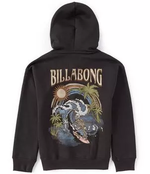 Пуловер с капюшоном Billabong Big Girls 7-16 Fresh Waves, черный