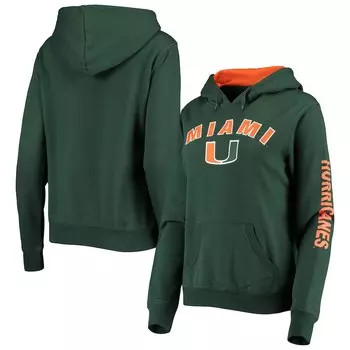 Пуловер с капюшоном Colosseum Miami Hurricanes, зеленый