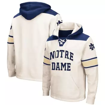 Пуловер с капюшоном Colosseum Notre Dame Fighting Irish, кремовый