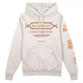 Пуловер с капюшоном Contenders Clothing Cobra Kai, кремовый