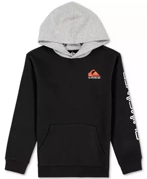 Пуловер с капюшоном для больших мальчиков с цветными блоками Quiksilver, серый