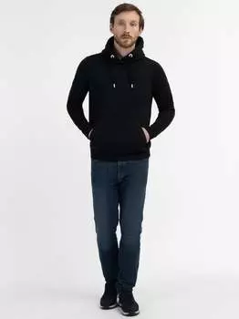 Пуловер с капюшоном Dreimaster, черный