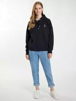 Пуловер с капюшоном Dreimaster, черный