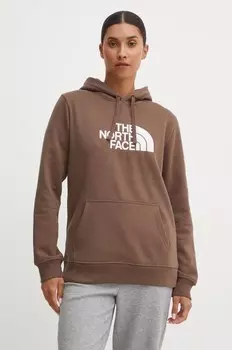 Пуловер с капюшоном Drew Peak The North Face, коричневый
