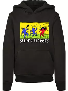 Пуловер с капюшоном F4NT4STIC, черный