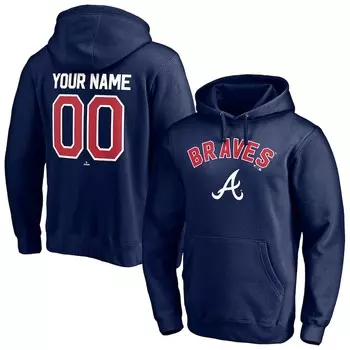 Пуловер с капюшоном Fanatics Branded Atlanta Braves, нави
