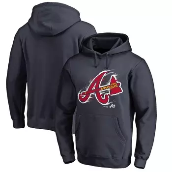 Пуловер с капюшоном Fanatics Branded Atlanta Braves, нави