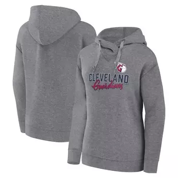 Пуловер с капюшоном Fanatics Branded Cleveland Guardians, серый