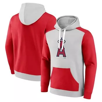 Пуловер с капюшоном Fanatics Branded Los Angeles Angels, серый