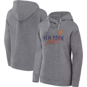 Пуловер с капюшоном Fanatics Branded New York Mets, серый