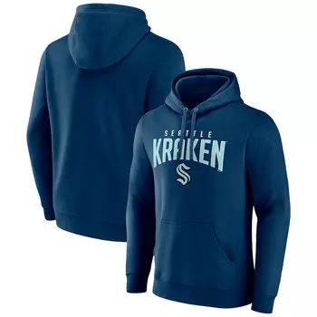 Пуловер с капюшоном Fanatics Branded Seattle Kraken, нави