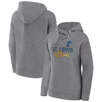 Пуловер с капюшоном Fanatics Branded St Louis Blues, серый