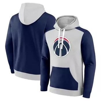 Пуловер с капюшоном Fanatics Branded Washington Wizards, серый