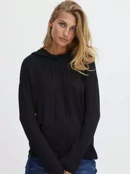 Пуловер с капюшоном Fransa, черный