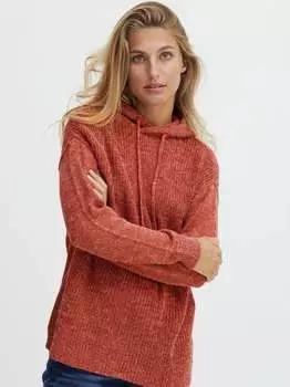 Пуловер с капюшоном Fransa, красный