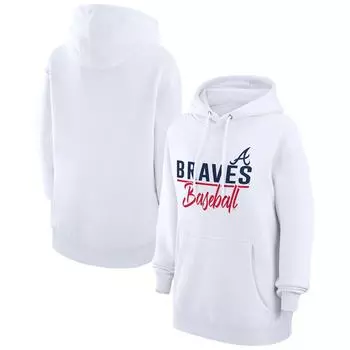 Пуловер с капюшоном G-III 4Her by Carl Banks Atlanta Braves, белый