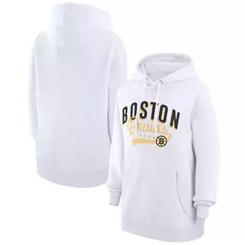 Пуловер с капюшоном G-III 4Her by Carl Banks Boston Bruins, белый