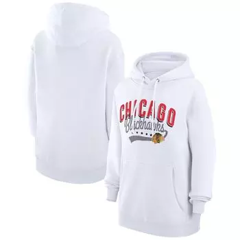 Пуловер с капюшоном G-III 4Her by Carl Banks Chicago Blackhawks, белый