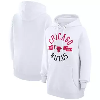 Пуловер с капюшоном G-III 4Her by Carl Banks Chicago Bulls, белый