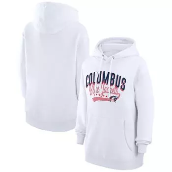 Пуловер с капюшоном G-III 4Her by Carl Banks Columbus Blue Jackets, белый