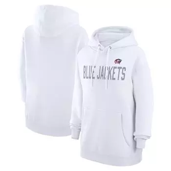 Пуловер с капюшоном G-III 4Her by Carl Banks Columbus Blue Jackets, белый