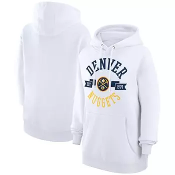 Пуловер с капюшоном G-III 4Her by Carl Banks Denver Nuggets, белый