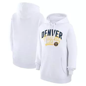 Пуловер с капюшоном G-III 4Her by Carl Banks Denver Nuggets, белый