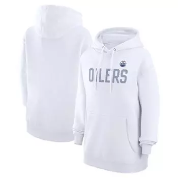 Пуловер с капюшоном G-III 4Her by Carl Banks Edmonton Oilers, белый