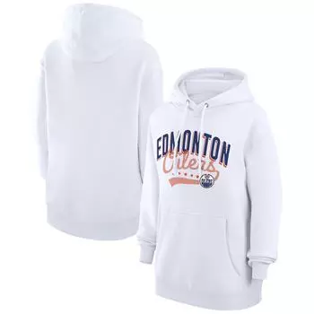 Пуловер с капюшоном G-III 4Her by Carl Banks Edmonton Oilers, белый