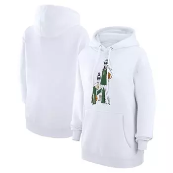 Пуловер с капюшоном G-III 4Her by Carl Banks Milwaukee Bucks, белый