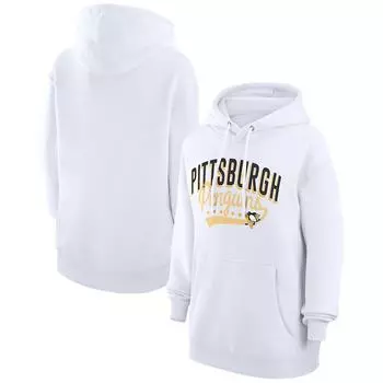 Пуловер с капюшоном G-III 4Her by Carl Banks Pittsburgh Penguins, белый