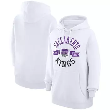 Пуловер с капюшоном G-III 4Her by Carl Banks Sacramento Kings, белый