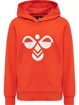 Пуловер с капюшоном Hummel Hoodie Hmlcuatro Kinder, цвет CHERRY TOMATO