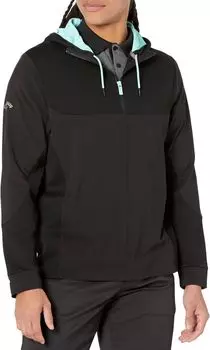Пуловер с капюшоном и молнией 1/4, смешанная техника Callaway, цвет Caviar