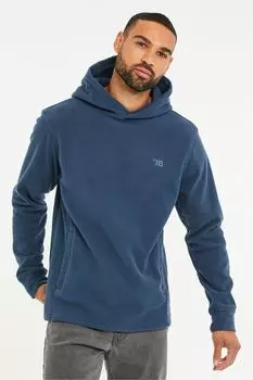 Пуловер с капюшоном из микрофлиса Threadbare, синий