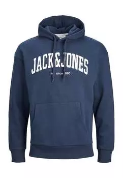 Пуловер с капюшоном Jack & Jones, синий