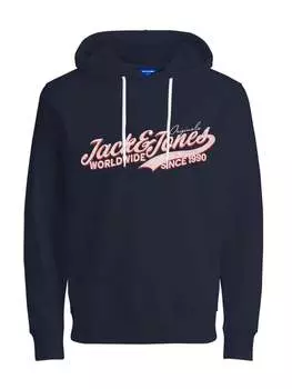 Пуловер с капюшоном Jack & Jones, синий