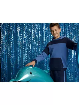 Пуловер с капюшоном lamino, синий