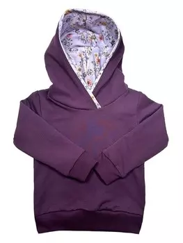 Пуловер с капюшоном LiVi Hoodie Purple Flower, фиолетовый