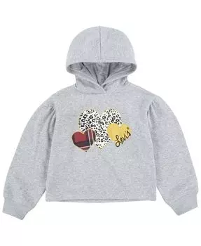 Пуловер с капюшоном Маленькие девочки знакомятся и приветствуют сердце Levi's, серый