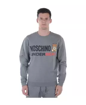 Пуловер с капюшоном Moschino, серый