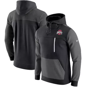 Пуловер с капюшоном Nike Ohio State Buckeyes, черный