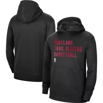 Пуловер с капюшоном Nike Portland Trail Blazers, черный