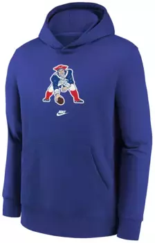 Пуловер с капюшоном Nike Youth New England Patriots Rewind Throwback Old Royal