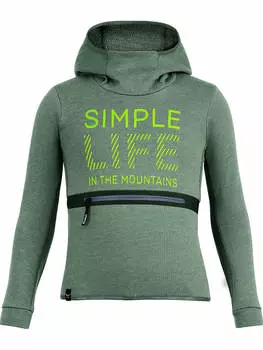 Пуловер с капюшоном Salewa, зеленый