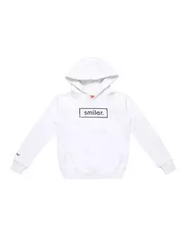 Пуловер с капюшоном smiler., белый